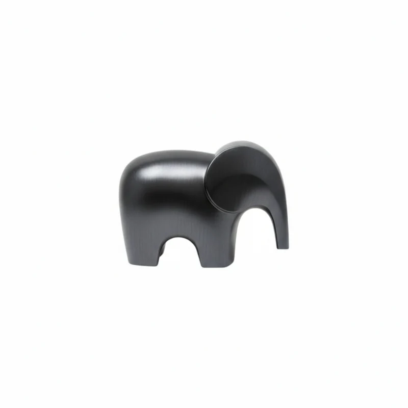 Bra elephant big scultura turchese black L 40 P 18 H 30cm