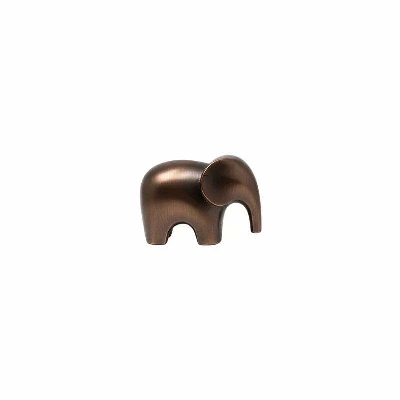 Bra elephant small scultura rosy black L 30 P 13 H 20cm