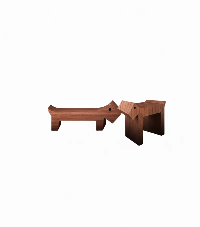 Dog & bassotto small scultura rosy black L 30 P 14 H 25 cm