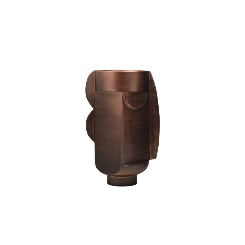 Augusto metallico vaso Ø 25 H 38 cm
