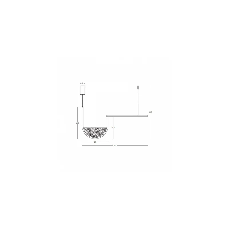 Culla linea sospensione 101x225cm (art.23170)