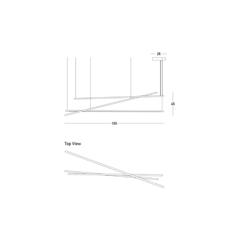 Asymmetry sospensione 180x45cm (art.22237)