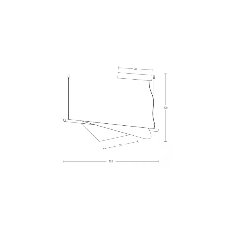 Plume sospensione L 120cm (art.22229)