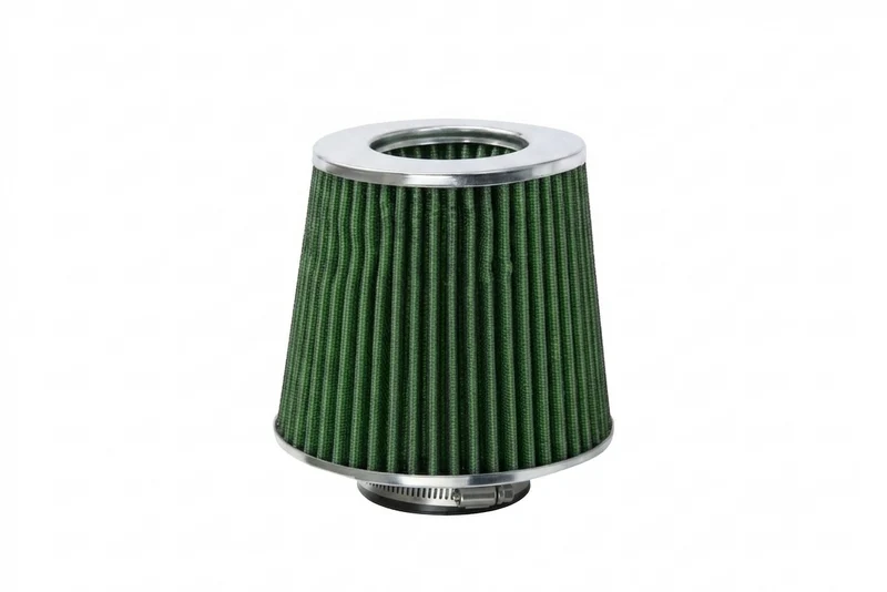 Genérica Filtro de Aire Cónico de Alto Rendimiento Universal para Auto y Camión con Malla Lavable de Doble Capa y Abrazadera de Acero Inoxidable
