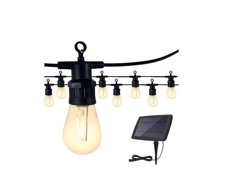 Guirnalda Solar 5M Luces Estilo Edison Autónoma