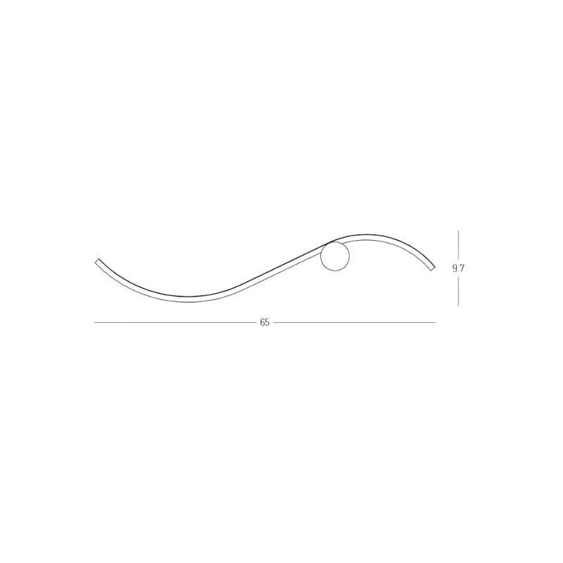 Serpe applique 65x9.7cm (art.25266)