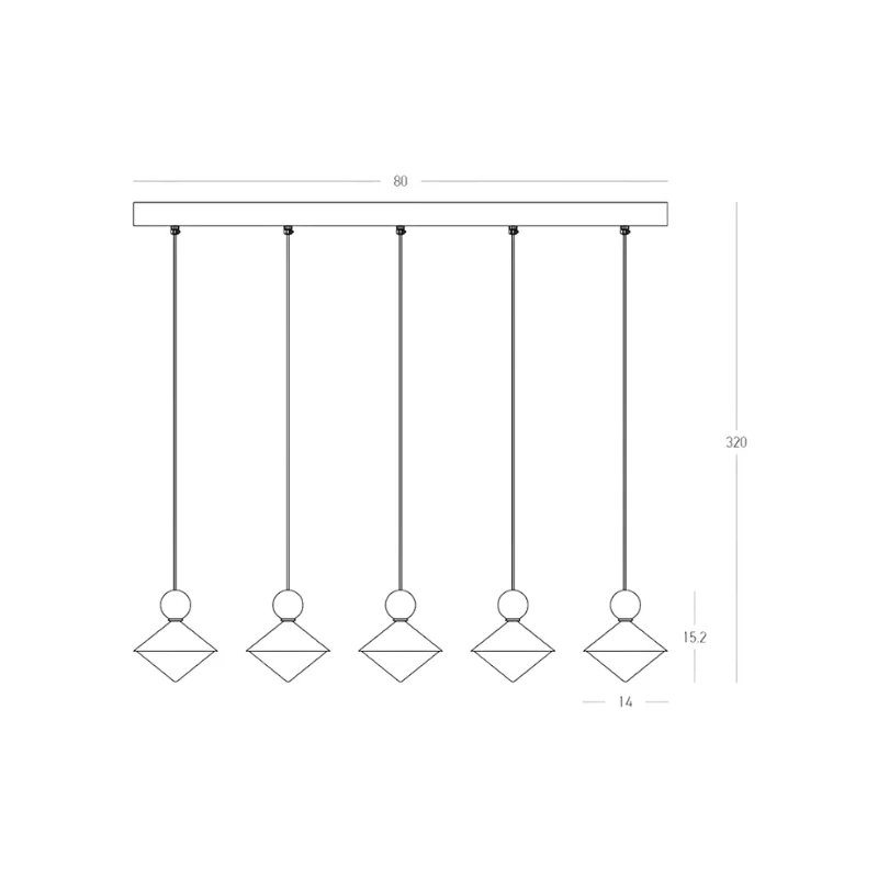 Triang sospensione 80x320cm (art.25103)