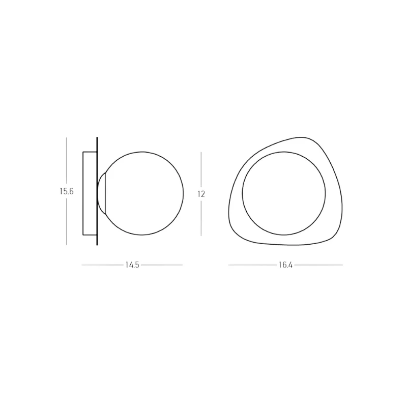 Egos applique bianco 16.4x15.6cm (art.2577)