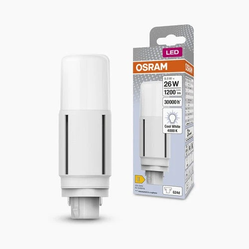 OSRAM DULUX Lampada LED D26 VT EM, 9,5W, 1200lm, 4000K, Bianco freddo