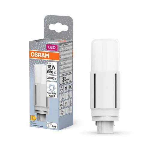 OSRAM DULUX Lampada LED D18 VT EM, 7,5W, 950lm, 4000K, Bianco freddo