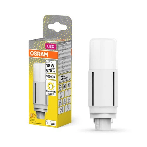 OSRAM DULUX Lampada LED D18 VT EM, 7,5W, 870lm, 3000K, Bianco caldo