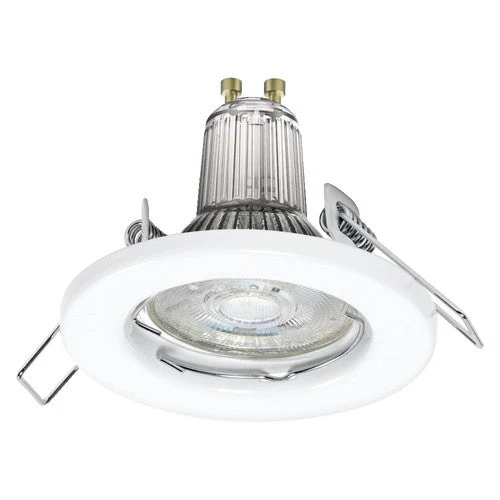 LEDVANCE faretti da incasso confezione da 5, Ø 80mm, incl. 5x lampadine GU10-OSRAM (5x 2.6W), bianco, custodia metallica, protezione IP20