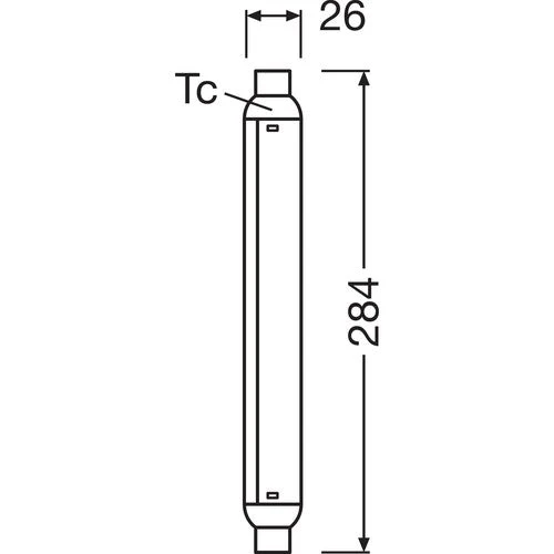 Lampade speciali LED OSRAM con attacco S15 e S19, ricambio da 57 watt, S15s, forma della lampada lineare, 2700 Kelvin, bianco caldo, opaco, confezione singola
