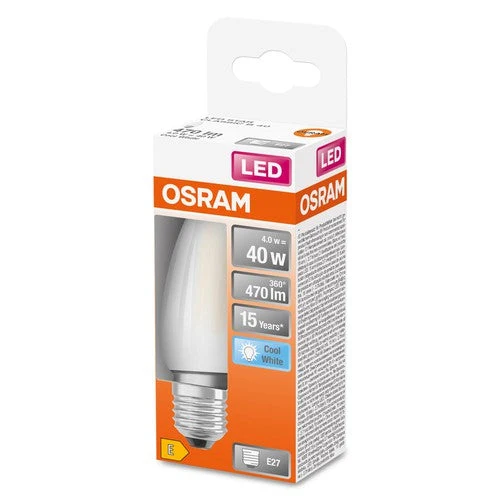 OSRAM LED STAR RETROFIT opaco CLB non dimmerabile 4W E27 470LM, E27