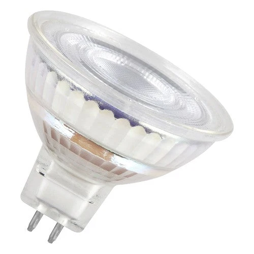 Lampade con riflettore LED OSRAM MR16 con presa retrofit, ricambio da 50 Watt, GU5.3, riflettore MR16, 2700 Kelvin, bianco caldo, vetro trasparente, confezione da 3