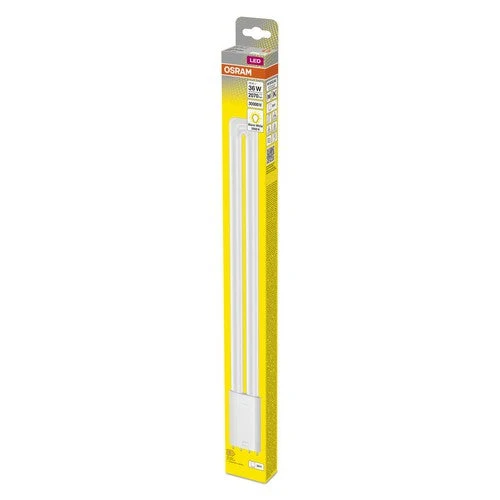 Sostituzione LED OSRAM per KLLni, con 4 pin. Base a innesto 2G11 per il funzionamento con ECG o tensione di rete, ricambio da 36 Watt, 2G11, tubo, single-ended, 3000 Kelvin, bianco caldo, vetro trasparente, confezione singola