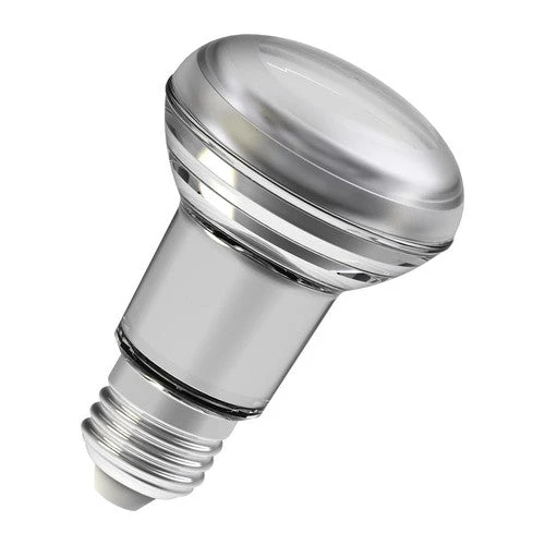 Lampade LED OSRAM con riflettore R63 con attacco a vite retrofit, ricambio da 60 watt, E27, forma R63, 2700 Kelvin, bianco caldo, vetro trasparente, confezione singola