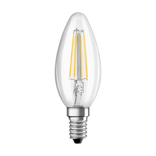 Lampadina LED a filamento OSRAM con attacco E14, forma a candela, bianco caldo (2700K), 6W, sostituto per lampadina a incandescenza da 60W, LED Retrofit CLASSIC B