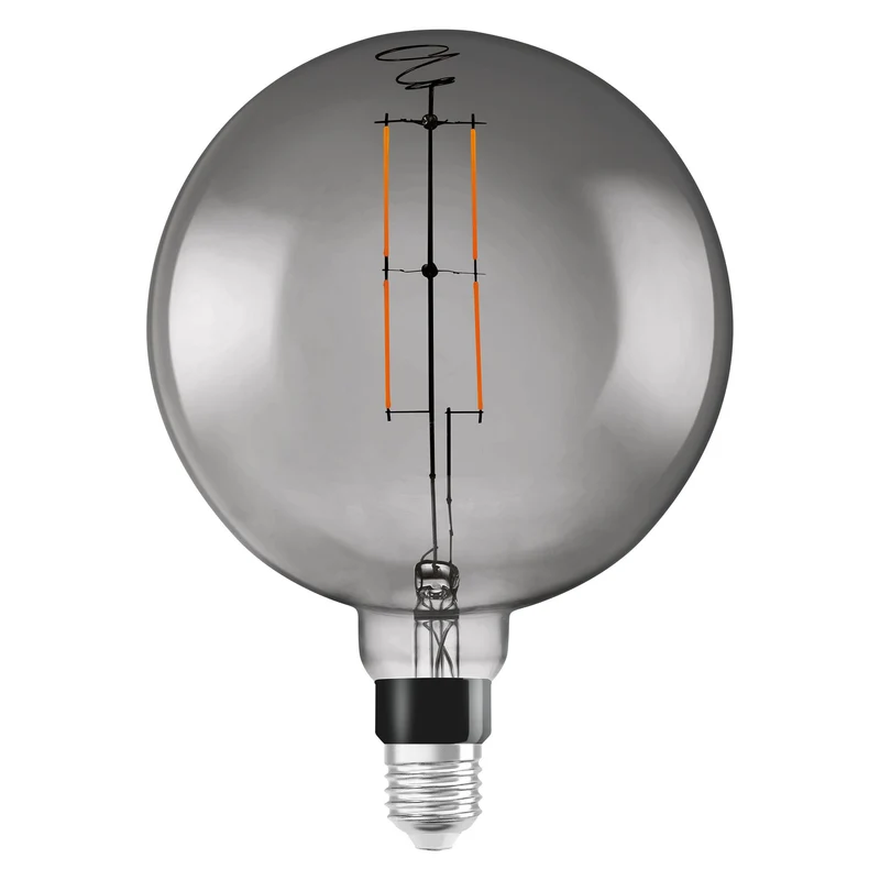 LEDVANCE Lampadina LED intelligente con tecnologia Wifi, attacco E27, dimmerabile, bianco caldo (2500K), grande forma a globo, filamento chiaro in vetro fumé, sostituto per tradizionale 37W, controllabile con Alexa, Google e app