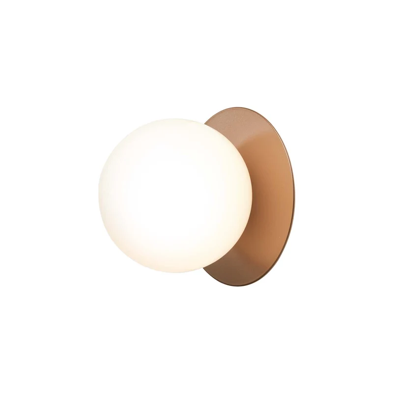 LIILA 1 Opal Wall - Applique murale en verre opalin et acier, style Art déco