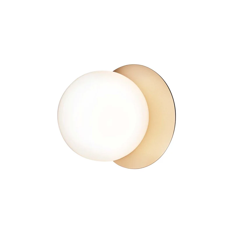 LIILA 1 Opal Wall - Applique murale en verre opalin et acier, style Art déco