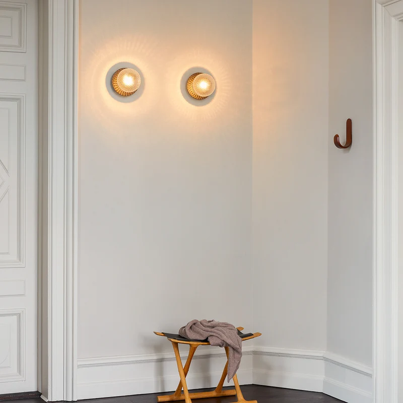 LIILA 1 Optic Wall - Applique murale en verre optique et acier, style Art déco