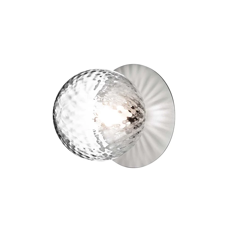 LIILA 1 Optic Wall - Applique murale en verre optique et acier, style Art déco