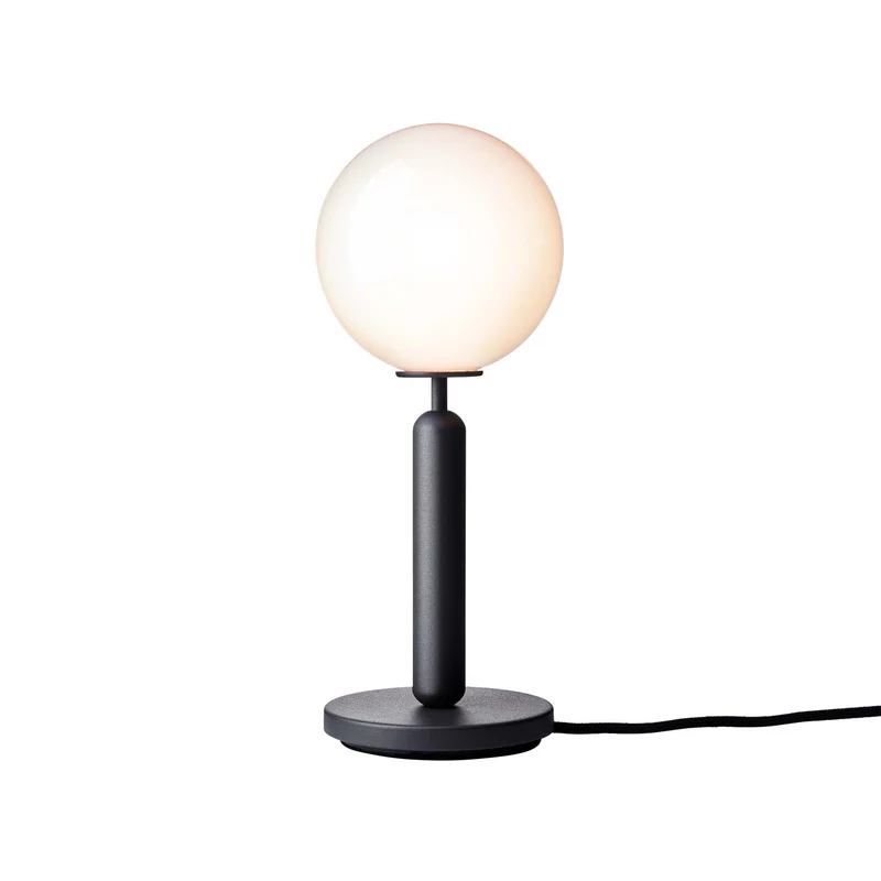 MIIRA Opal Table - Lampe à poser en verre opalin et acier, style Art déco