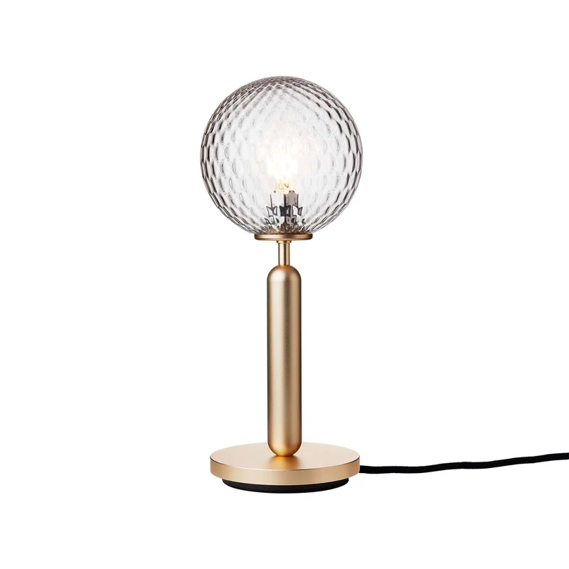 MIIRA Optic Table - Lampe à poser en verre optique et acier, style Art déco