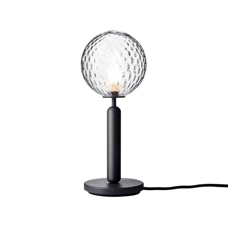 MIIRA Optic Table - Lampe à poser en verre optique et acier, style Art déco