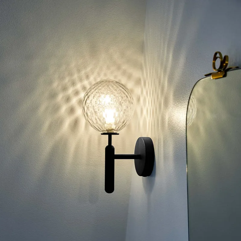 MIIRA Optic Wall - Applique murale en verre optique et acier, style Art déco