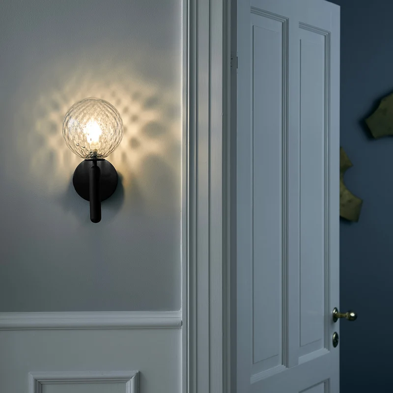 MIIRA Optic Wall - Applique murale en verre optique et acier, style Art déco