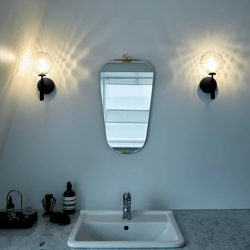 MIIRA Optic Wall - Applique murale en verre optique et acier, style Art déco