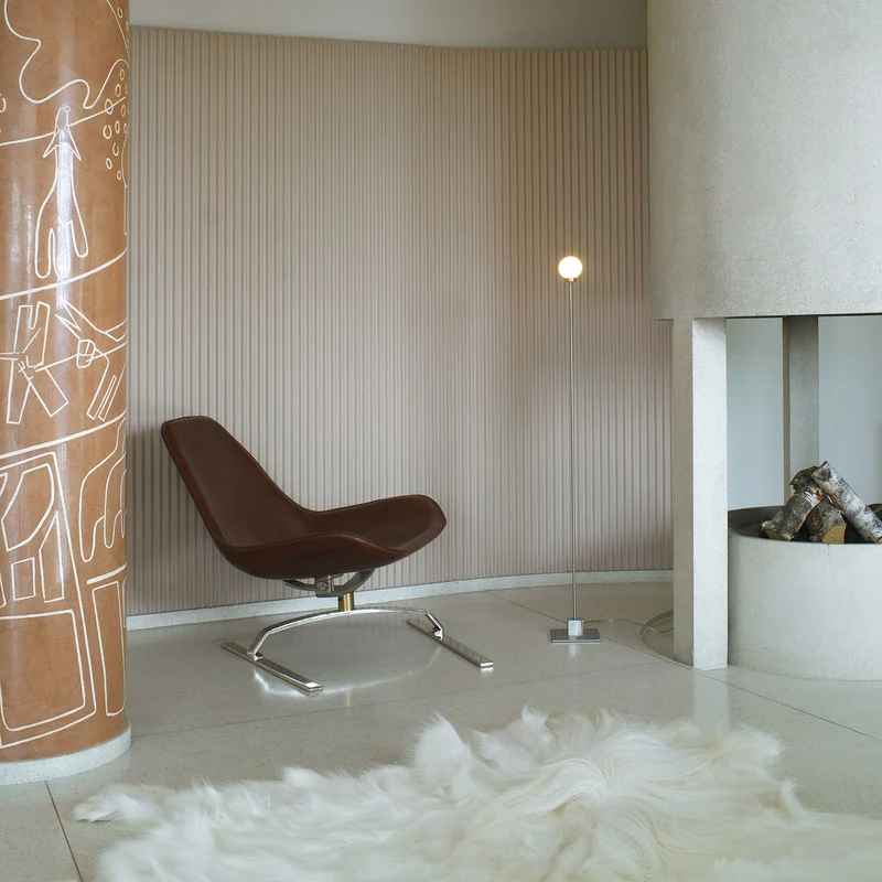 SNOWBALL - Lampadaire en acier et laiton, style minimaliste