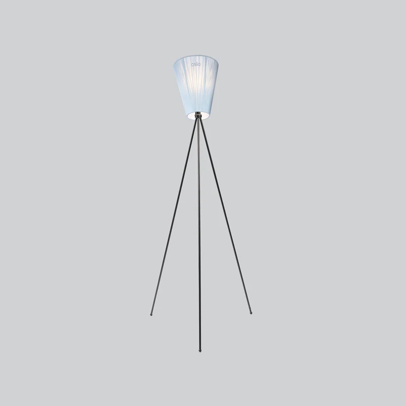 OSLO WOOD - Lampadaire en aluminium et textile, style vintage