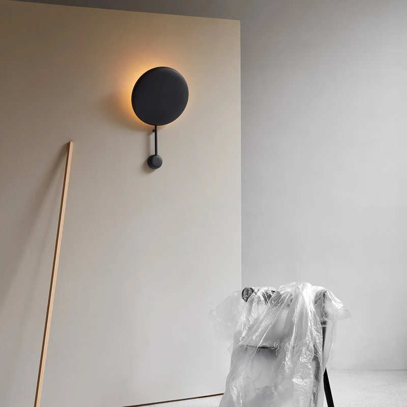 INK - Applique murale LED en aluminium noir, style contemporain