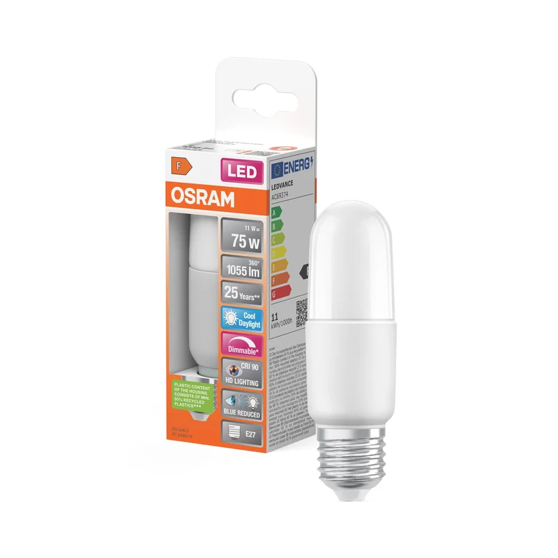 OSRAM Superstar lampada LED dimmerabile con resa cromatica particolarmente elevata (CRI90) per attacco E27, aspetto opaco, luce diurna bianca (6500K), 1050 lumen, sostituto per lampadine tradizionali da 75W