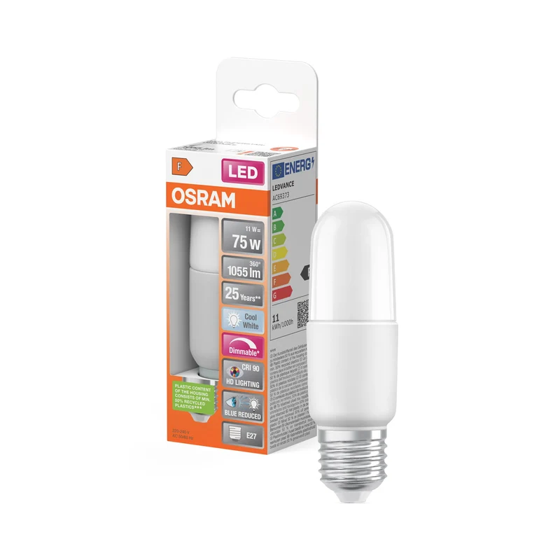 Lampada LED dimmerabile OSRAM Superstar con resa cromatica particolarmente elevata (CRI90) per attacco E27, aspetto opaco, bianco freddo (4000K), 1050 lumen, ricambio per lampadine convenzionali da 75 W, dimmerabile, confezione da 1