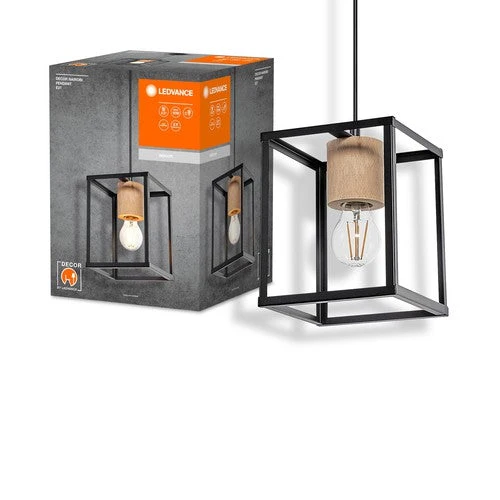 LEDVANCE DECOR Nairobi Lampada a sospensione, nero, attacco E27